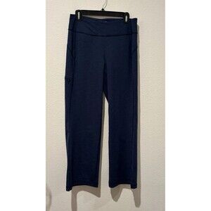 Duluth Trading Co NoGa Classic Relaxed Leg Pants Blue Heather Sz S x 29 Yoga Gym